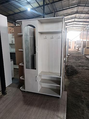 обувные шкаф: Прихожая модульная с зеркалом и открытыми полками - Компоновка: ниша — 1