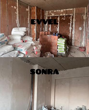 su nasosu təmiri: Suvaq-Malyar-usta xidməti – suvaq və şpatlyovka ilə tam hamarlama - — 2