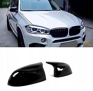 накладк: Накладки на корпуса зеркал для BMW (стиль M, глянцевый черный) - — 1