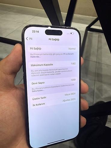 iphone bərdə: IPhone 15 Pro, 128 GB, Black Titanium, Simsiz şarj — 3