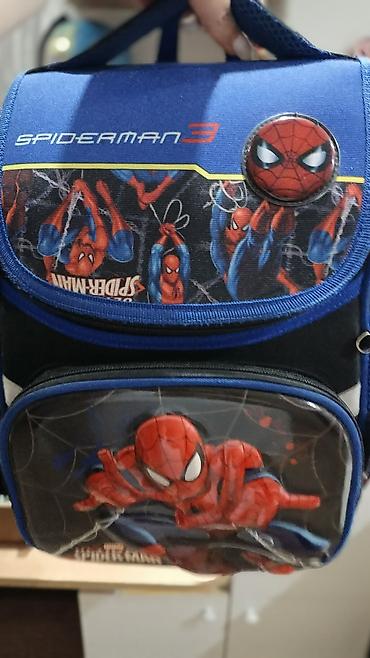 məktəbli çantalar: Spiderman 3 temalı uşaqlar üçün məktəb çantası - Rəng: Göy/qaranlıq — 1