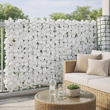 Baštenska dekoracija: 🌸 Dekorativna ograda od veštačkog cveća 3x1m 🌸 Ulepšajte svoju terasu — 9