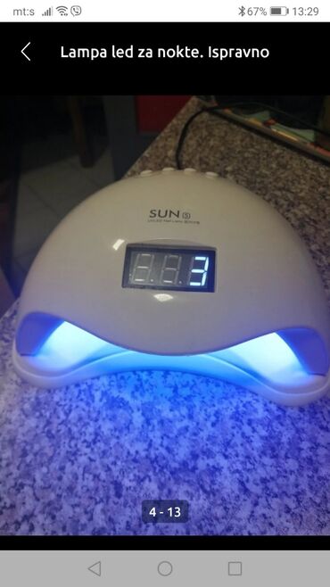 UV i LED lampe za nokte: Lampa profi za Manikir za nokte dobra ispravna. Na diode
 Mirjevo — 2