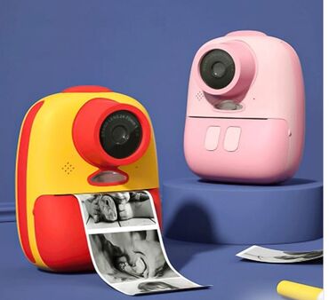 компактный фотоаппарат: Детский цифровой фотоаппарат с моментальной печатью со встроенным