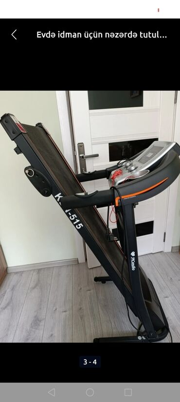 Спортивные игры: Qaçış trenajoru – X-Cardio K1-515 - Evdə idman üçün kompakt, qatlanan