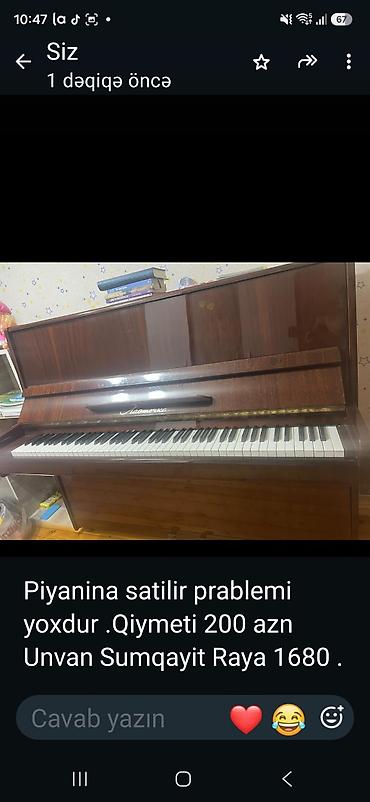 Upright pianino – “Ласточка” (Lastaçka) modeli. - Korpus: tünd lalafo.az -da Upright pianino – “Ласточка” (Lastaçka) modeli. - Korpus: tünd