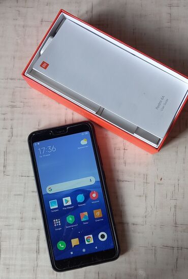 телефоны не рабочие: Xiaomi, Redmi 6A, Б/у, 16 ГБ, цвет - Черный, 2 SIM