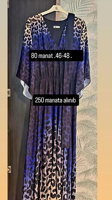 Məhsul: Uzun ziyafət paltarı - Ölçü: 46–48 - Rəng keçidi: tünd göydən lalafo.az -da Məhsul: Uzun ziyafət paltarı - Ölçü: 46–48 - Rəng keçidi: tünd göydən