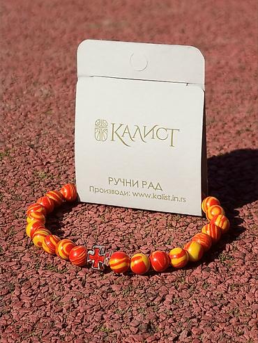 Narukvice: Kalist ručno rađene kamene brojanice od crvenog ahata, sa blagoslovom — 11