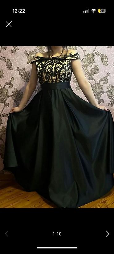 Donlar: Zərif qara ziyafət donu satılır 🖤✨ 🖤 SEDA Collection 👗 Uzun, çox geniş — 2