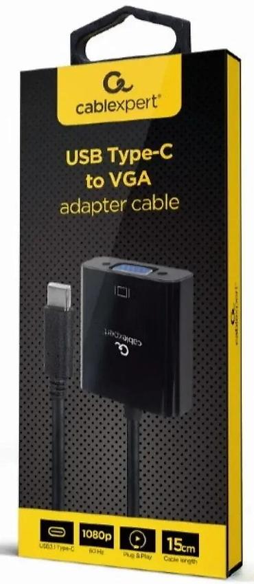 Druga oprema za računare i laptopove: USB-C na VGA adapter (Cablexpert) - Pretvara USB Type‑C video izlaz u — 3