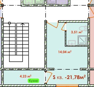 аренда помещения шаурма: 1 комната, 22 м², Индивидуалка, 3 этаж, ПСО (под самоотделку)