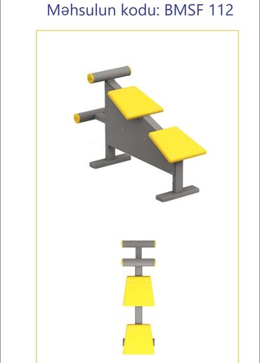 Digər trenajorlar: Açıq hava fitnes avadanlıqları – sarı/qrafit rəng palitrası, metal — 29