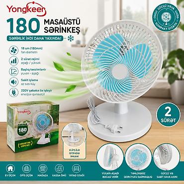 "Yongkeer 180" Masaüstü Sərinkeş 18sm 2 Sürətli . ❄️ Sərinlik artıq lalafo.az -da "Yongkeer 180" Masaüstü Sərinkeş 18sm 2 Sürətli . ❄️ Sərinlik artıq