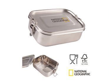 servis za kafu: Kutija za hranu od nerđajućeg čelika NATIONAL GEOGRAPHIC Kutija ima