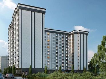 ипотека без первоначального взноса в оше: 2 бөлмө, 64 кв. м, Элитка, 12 кабат, ПСО (өзү оңдоп түзөтүп бүтүү үчүн)