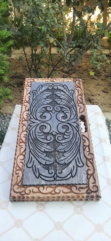 Nərdlər: Əl işı taxta nərd dəsti - Material: bərk ağac (tam ağacdan yığma) — 11