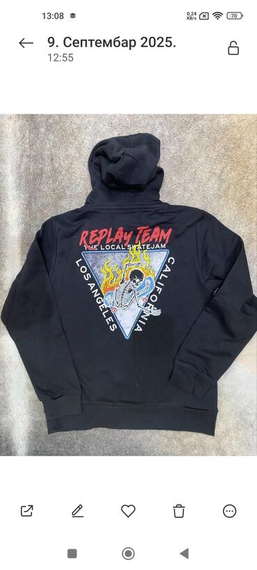 Duksevi: Duks sa kapuljačom Replay - Model: klasični hoodie sa učkurom na — 2