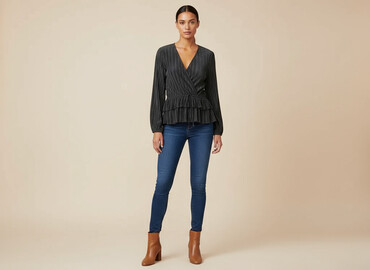 bluzka z bufkami zalando: Zara, Women's blouse, size S