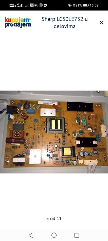 Televizori: Sharp LC50LE752 – delovi Dostupni originalni delovi sa modela: - Main — 6
