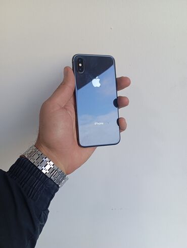 Apple iPhone: IPhone X, 64 GB, Black Titanium, Barmaq izi