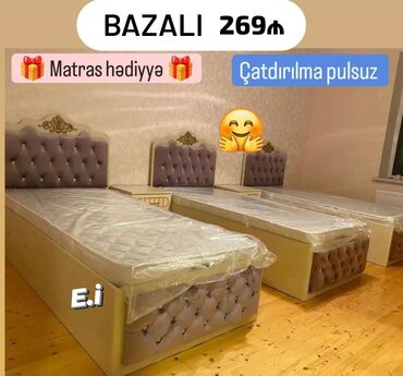 Çarpayılar: Yeni, Təknəfərlik çarpayı, Bazalı, Matras ilə, Siyirməsiz