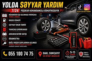 Yolda Səyyar Yardım – 7/24 peşəkar komanda Xidmətlər: - Mühərrikin