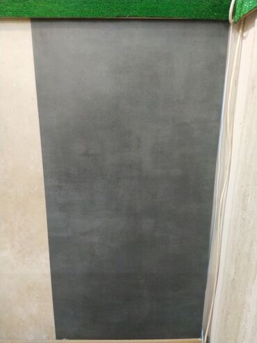 metbex ucun kafel metlax: Boz rəngli iri format keramika/porşelen plitə - Rəng: tünd boz, beton