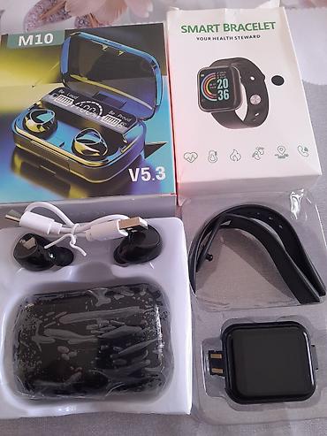 смарт чсы: Набор гаджетов: беспроводные наушники M10 V5.3 + умные часы Smart — 1