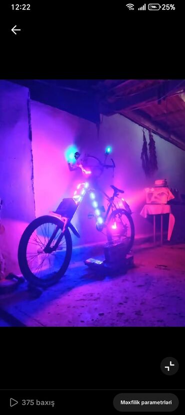 LED işıqlı velosiped – gecə sürüşləri və şoular üçün xüsusi dizayn