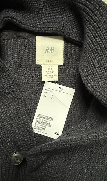 оверсайз свитер: Кардиган H&M L.O.G.G., мужской Новый - Модель: вязаный кардиган — 3