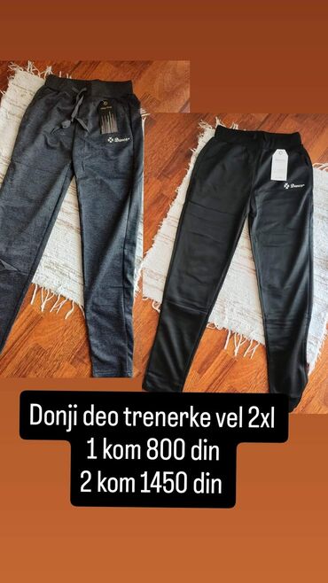 polovne trenerke donji deo: XL (EU 42), 3XL (EU 46), 2XL (EU 44), Jednobojni