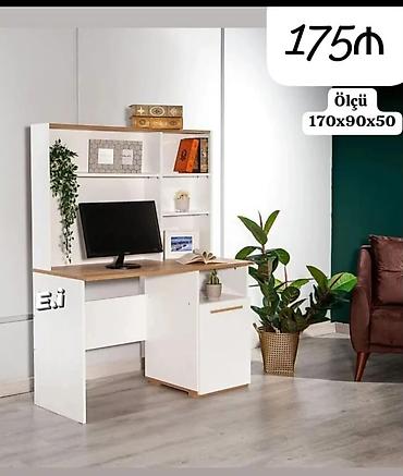 Kompyuter/iş masası – kitab rəfli model Ölçü: 170 x 90 x 50 sm