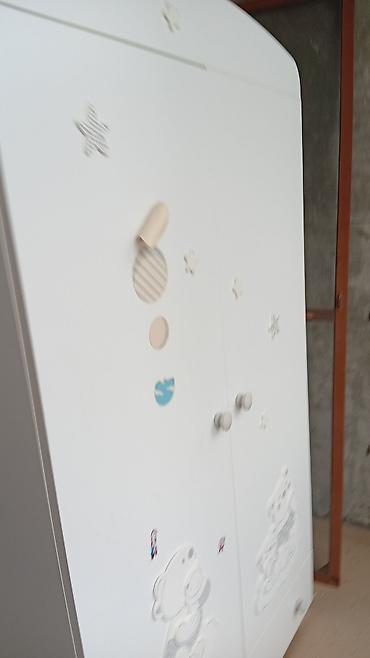 mdf panel: Oğlan və qız üçün, İşlənmiş, 2 qapılı, Açılan, Düz dolab — 1