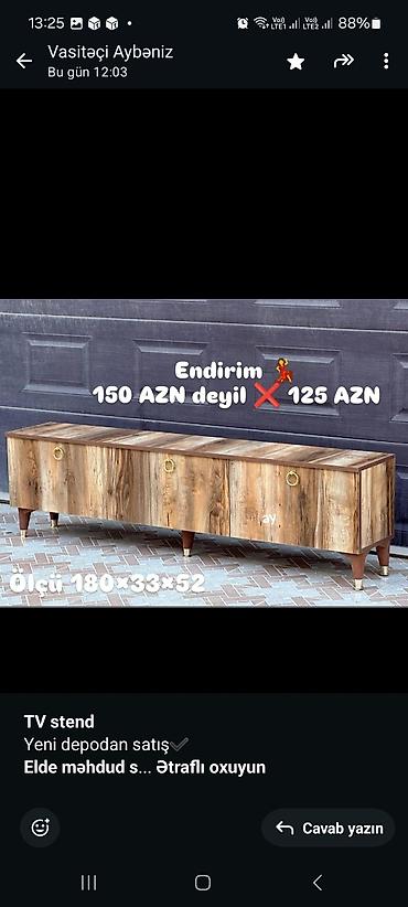 madeyra tv stendler: Siyirməsiz, Polkalı, Zəmanətsiz, Kredit yoxdur — 6