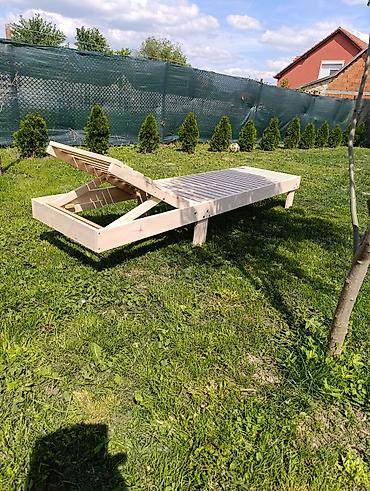 bed: Drvene baštenske ležaljke od čamovog drveta - Materijal: pun čam — 4