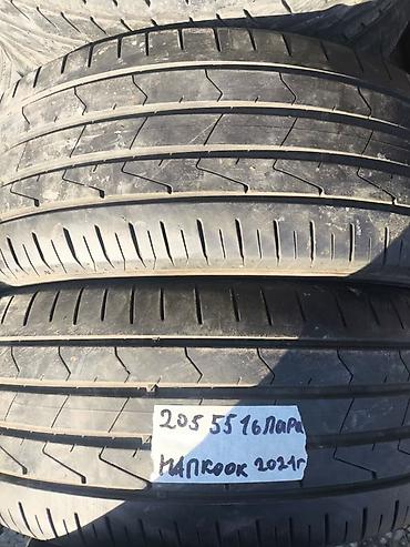 20555: Шины 205 / 55 / R 16, Лето, Б/у, Пара, Легковые, Hankook — 1