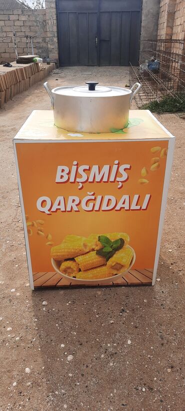 ПО для бизнеса: Bişmiş qarğıdalı üçün mobil satış stendi və qazan - Məhsul: Bişmiş