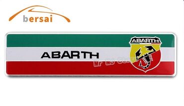 наклейки для авто: Металлическая алюминиевая наклейка Abarth