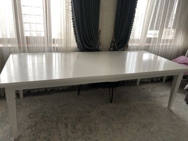 стол от 3 метра: Стол, цвет - Белый, Б/у