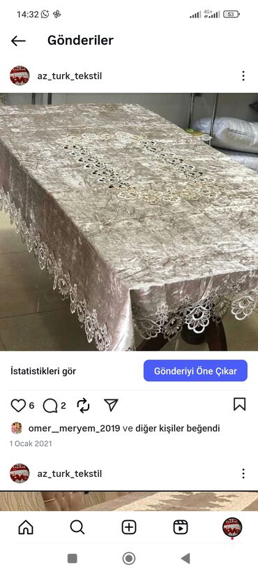 Süfrələr: Məhsul: Dantella brendli ev tekstili 1) Çarpayı dəsti - Naxış — 12