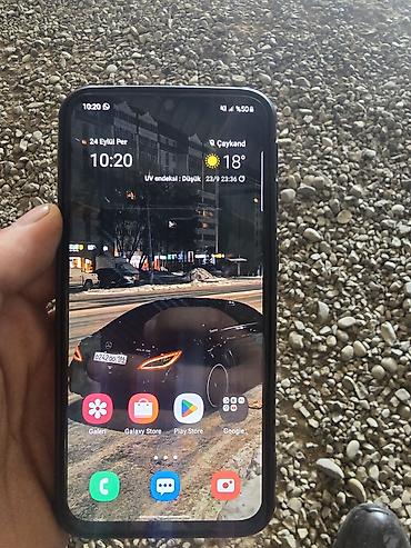Mobil telefonlar: Samsung Galaxy A40, 64 GB, rəng - Göy, Barmaq izi — 2