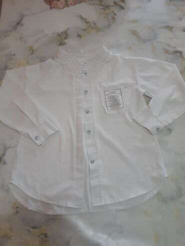 белая рубашка женская: Мектеп формасы, түсү - Ак, Колдонулган