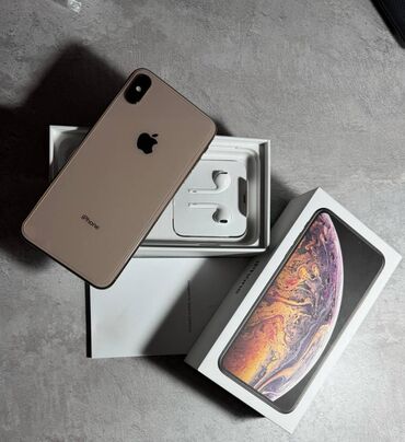 Apple iPhone: IPhone Xs Max, 256 ГБ, Золотой, Наушники, Защитное стекло, Чехол, 76 %