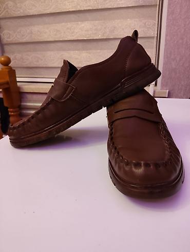smok pen: Kişi mokasinləri – qəhvəyi rəng - Model: slip-on mokasin, klassik — 1