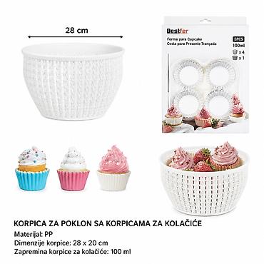KMT Beli korpice za mafine – papirne čaše (SKU: 5403539, EAN: )