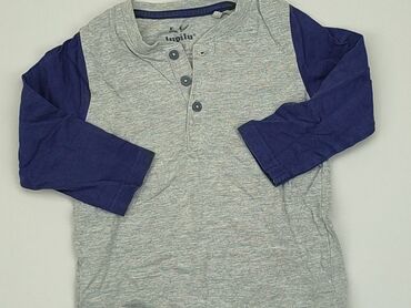 szara bluzka z krótkim rękawem: Blouse, Lupilu, 1.5-2 years, 86-92 cm, condition - Good
