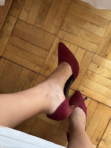 ayaggabı: Bordo rəngdə klassik stiletto qadın ayaqqabısı - Model: sivri — 4