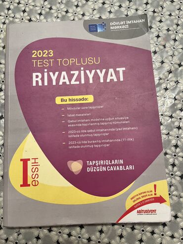 Kitablar, jurnallar, CD, DVD: Riyaziyyat Test Toplusu 1-Ci Hissə

Qiymət : 5 Azn