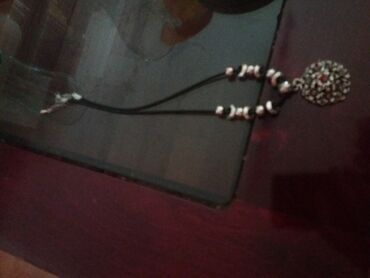 srebrni nakit kompleti: Ogrlica. Bižuterija. dužina 49 cm